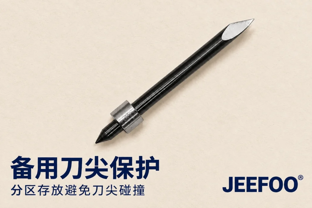 刻字刀保养与备用刀库存保护主题图